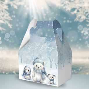 Oh Boy Winter Woodland Baby Shower Favour Box