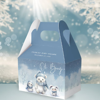 Oh Boy Winter | Woodland Baby Shower Favour Boxes