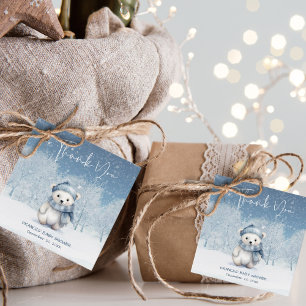 Oh Boy Winter   Woodland Baby Shower Favour Tags