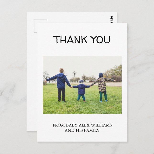 OH BROTHER! THERE'S ANOTHER?! Baby Photo Birth  Postcard (Front/Back)