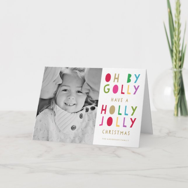 Oh By Golly | Holiday Photo Card (Front)