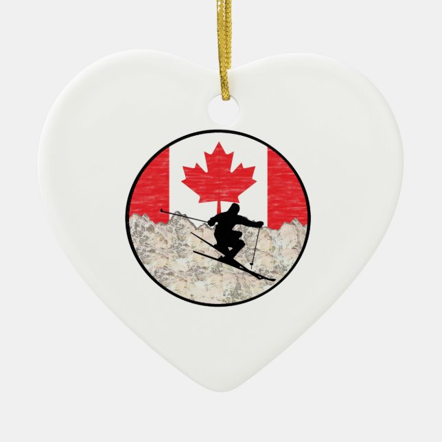 Oh Canada Ceramic Tree Decoration (Front)