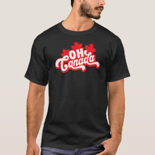 Oh Canada Day Maple Leaf Oh Canadian Flag Colour T-Shirt