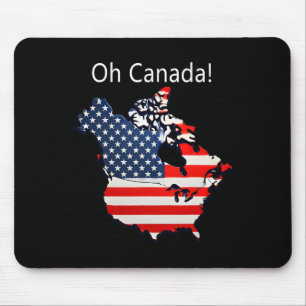 Oh Canada Funny Trump Canada Usa Map America’s 51s Mouse Pad