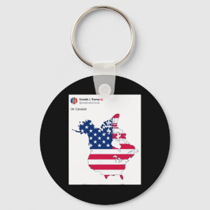 Oh Canada Funny Trump Map Of Usa  Key Ring
