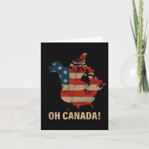 Oh Canada Shirt Map Of Usa Funny Trump 2025 4  Card