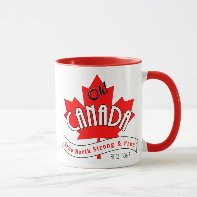 Oh Canada! True North Strong and Free Mug (Right)