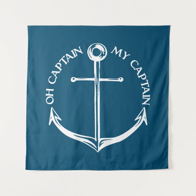 Oh Captain My Captain Tapestry (Front)