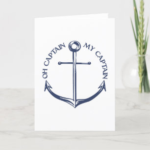 Oh Captain My Captain Thank You Card