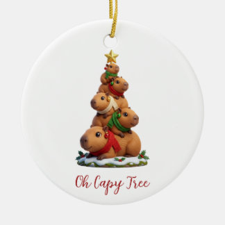 Oh Capy Tree Capybara Christmas Tree Stack Ceramic Tree Decoration