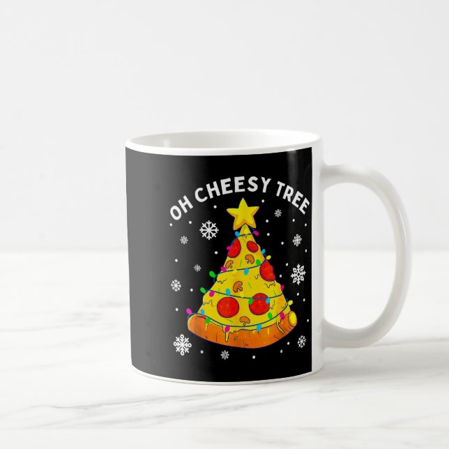 Oh Cheesy Tree Xmas Food Present Christmas Zza Tre Coffee Mug (Right)