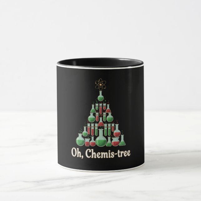Oh Chemis-tree Funny Science Chemistry Christmas  Mug (Center)