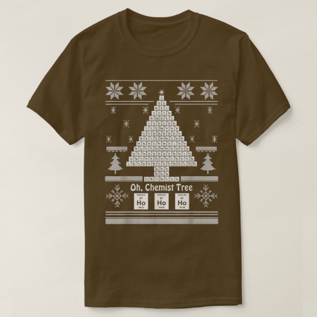 Oh Chemist Tree Chemistree Chemistry Science Chris T-Shirt (Design Front)