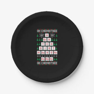 oh chemistree Chemist Science Christmas Paper Plate