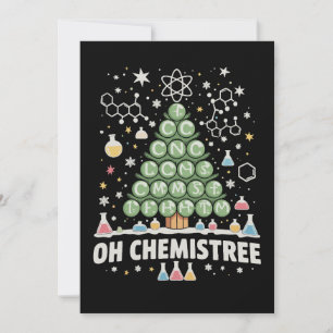 Oh Chemistree Periodic Table Chemistry Christmas Holiday Card