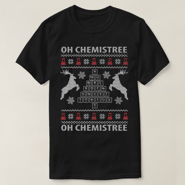 Oh Chemistree Ugly Christmas Sweater Science Stude (Design Front)