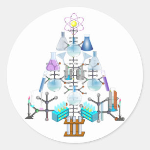 Oh Chemistry, Oh Chemist Tree Classic Round Sticker