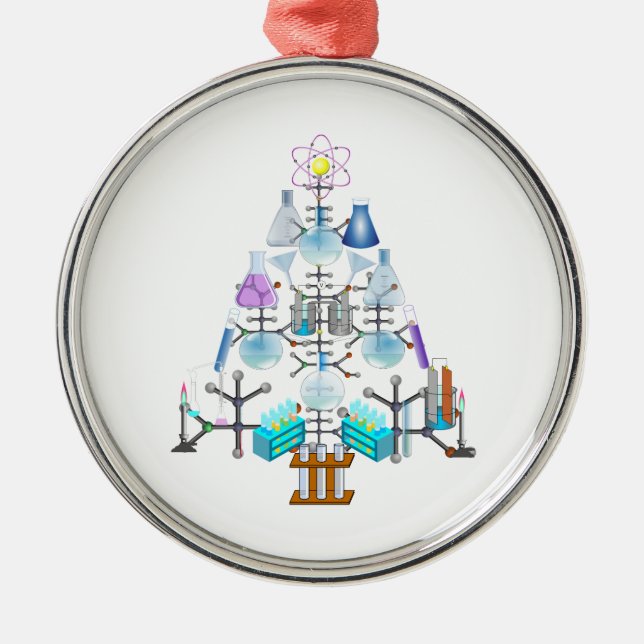 Oh Chemistry, Oh Chemist Tree Metal Tree Decoration (Front)