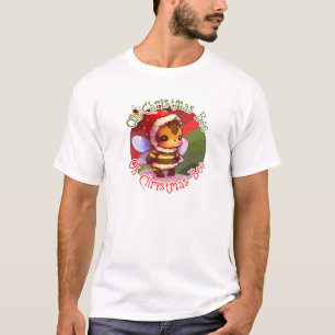 Oh Christmas Bee Cute Kawaii Xmas Bee Christmas Tr T-Shirt