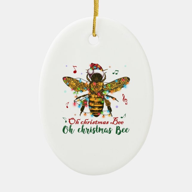 Oh Christmas Bee Oh Christmas Bee Light Ceramic Tree Decoration (Front)