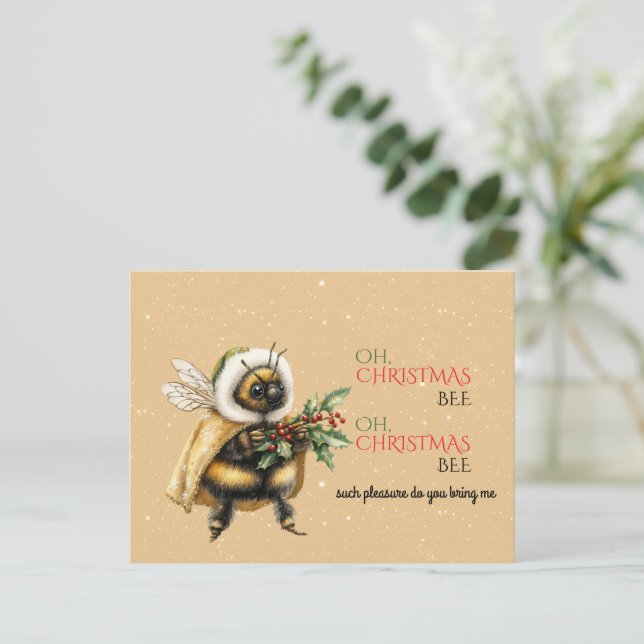 Oh, Christmas Bee, Oh, Christmas Bee Postcard (Standing Front)