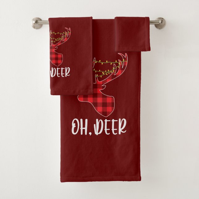 Oh Christmas Dear  Bath Towel Set (Insitu)
