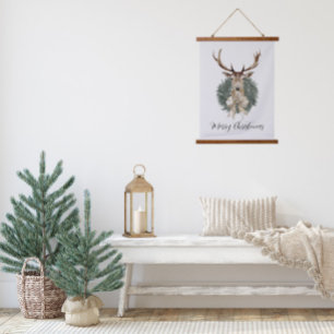 Oh Christmas Deer  Hanging Tapestry