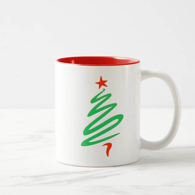Oh Christmas Green Red Tree Mug (Right)
