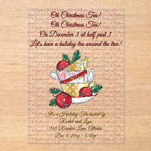 Oh Christmas Tea! Acrylic Invitations