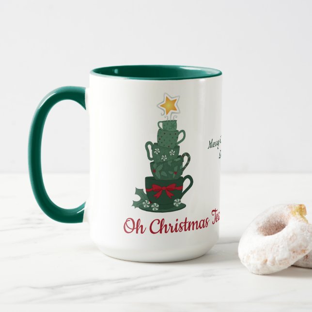 Oh Christmas Tea Mug (With Donut)