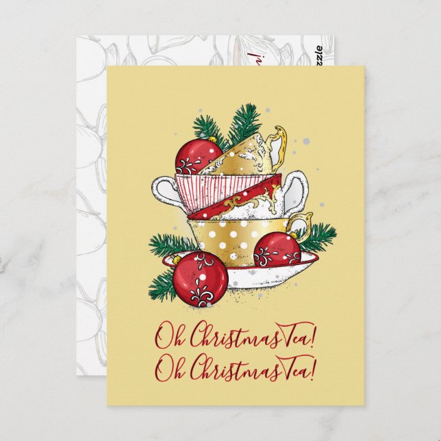 Oh Christmas Tea! Postcard (Front/Back)