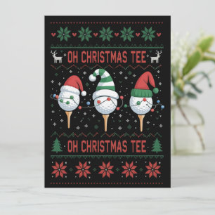 Oh Christmas Tee Ugly Golf Christmas Sweatshirt Holiday Card