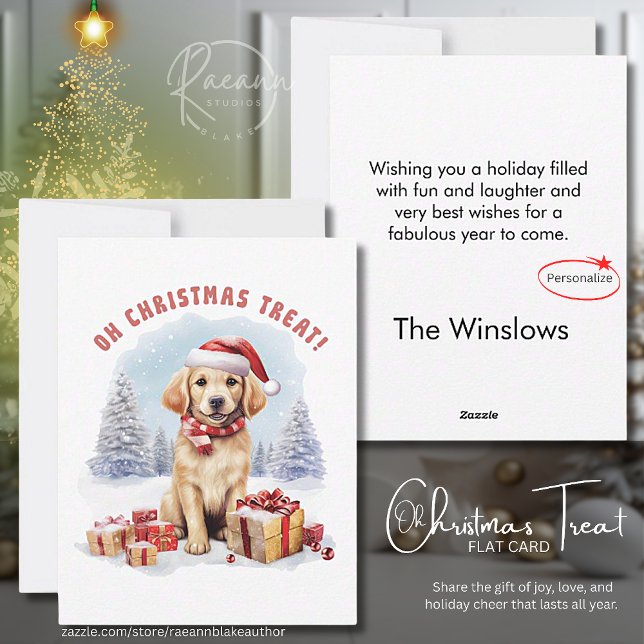 Oh Christmas Treat Flat Christmas Card (Creator Uploaded)