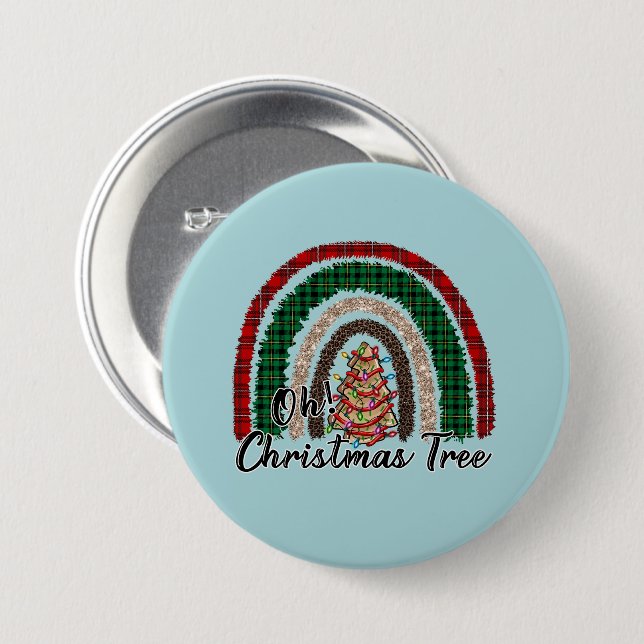 Oh Christmas Tree 7.5 Cm Round Badge (Front & Back)