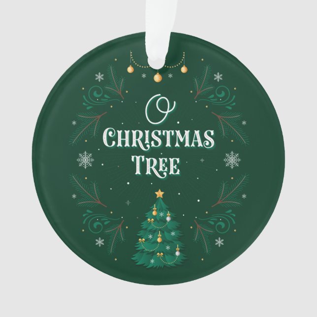 Oh Christmas Tree  Acrylic Ornament (Front)