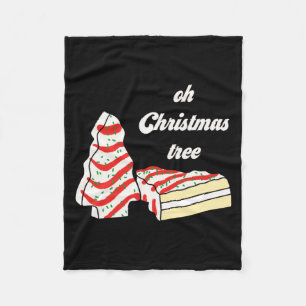 Oh Christmas Tree Cakes Debbie Funny Christmas Sna Fleece Blanket