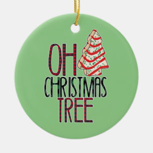 Oh Christmas Tree Funny Xmas Tree Cake Ceramic Tree Decoration
