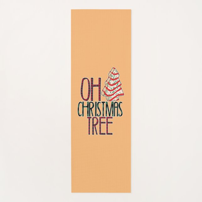 Oh Christmas Tree Funny Xmas Tree Cake Yoga Mat (Front)