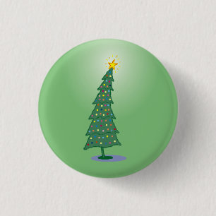 oh Christmas Tree Green Button