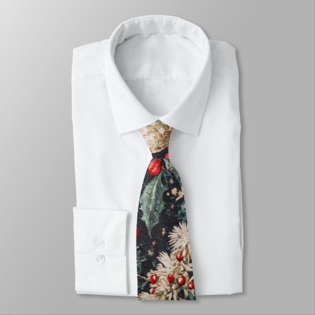 Oh Christmas Tree - Men's Custom Necktie (Tied)