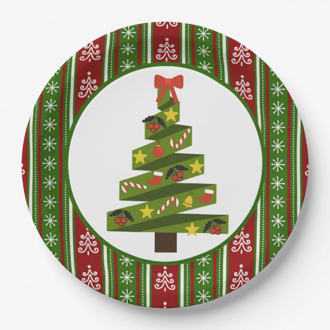 Oh Christmas Tree Paper Plate (Front)