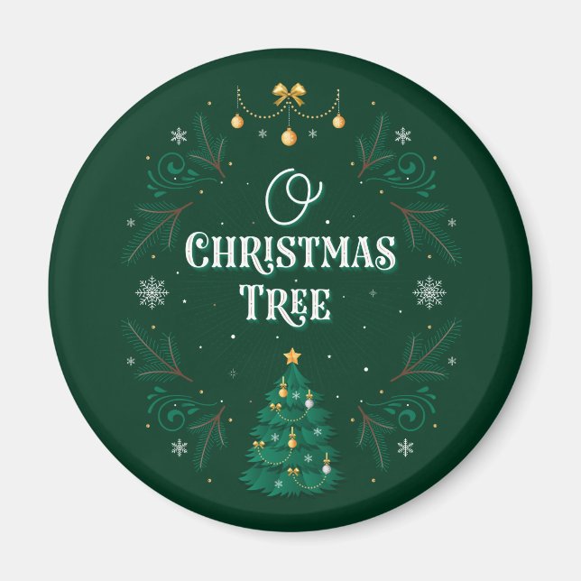 Oh Christmas Tree Refrigerator Magnet (Front)