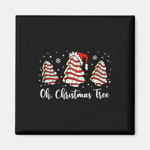 Oh Christmas Tree Santa Hat Cakes Debbie Funny Xma Magnet