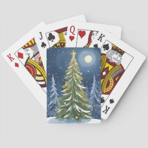Oh Christmas Tree Snowy Winter Wonderland Playing Cards