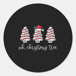 Oh Christmas Tree Sweater Christmas Tree Cake Farm Classic Round Sticker