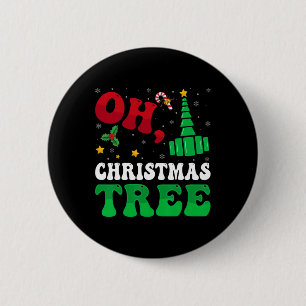 Oh Christmas Tree Xmas Lights Rt Respiratory Thera 6 Cm Round Badge