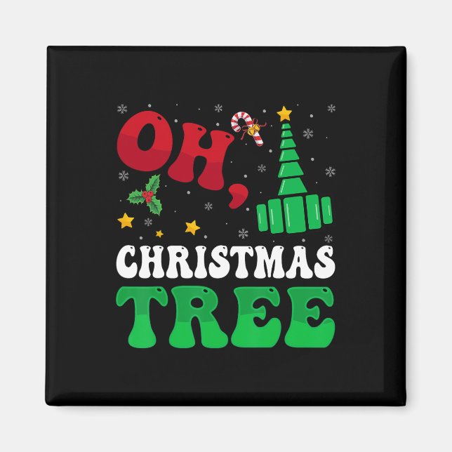 Oh Christmas Tree Xmas Lights Rt Respiratory Thera Magnet (Front)