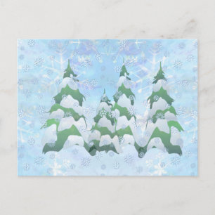 OH CHRISTMAS TREES by SHARON SHARPE Holiday Postcard