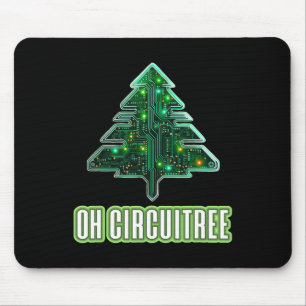 Oh Circuitree Christmas Electronics Circuit Board Mouse Pad