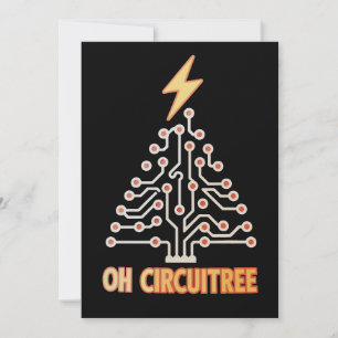 Oh Circuitree Electrician Christmas Tree Xmas Holiday Card